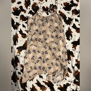 Small floral silk dress